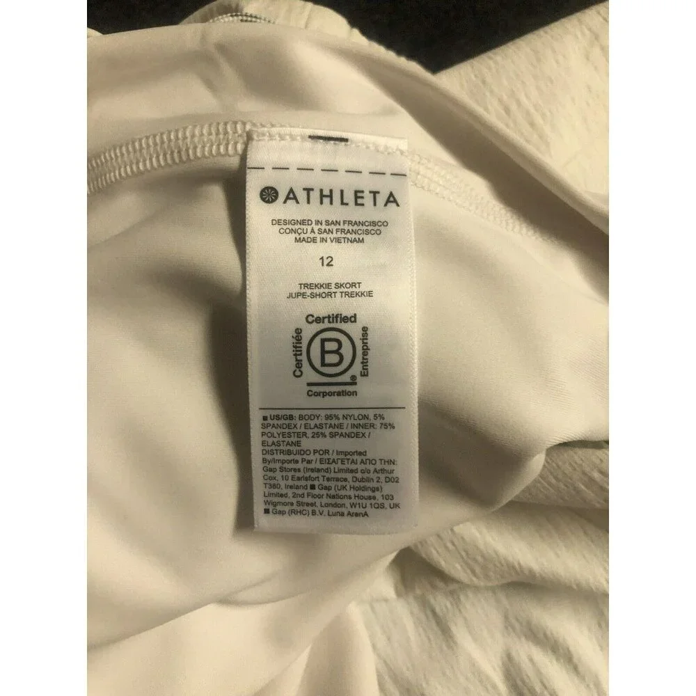 NEW Athleta Trekkie‎ Skort Womens Size 12 Athletic Golf Tennis Lined Stretch